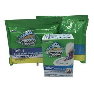 Johnson Scrubbing Bubbles Toilet Gel Dispenser 6 Discs 24 Fresh Brush Refills